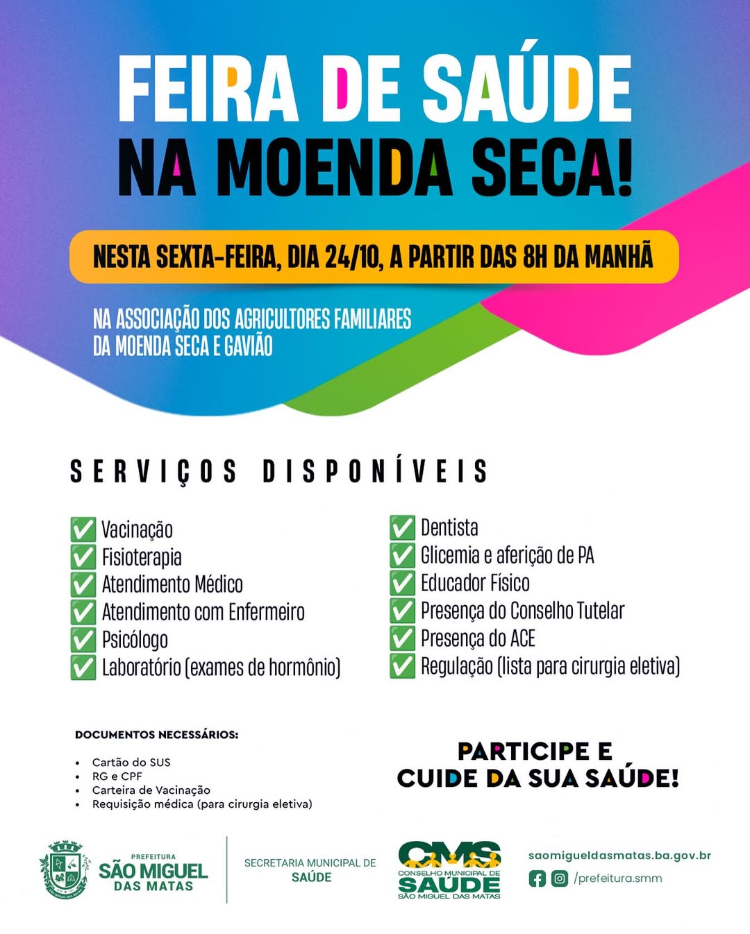 Convite Especial à Comunidade: Feira de Saúde em São Miguel das Matas