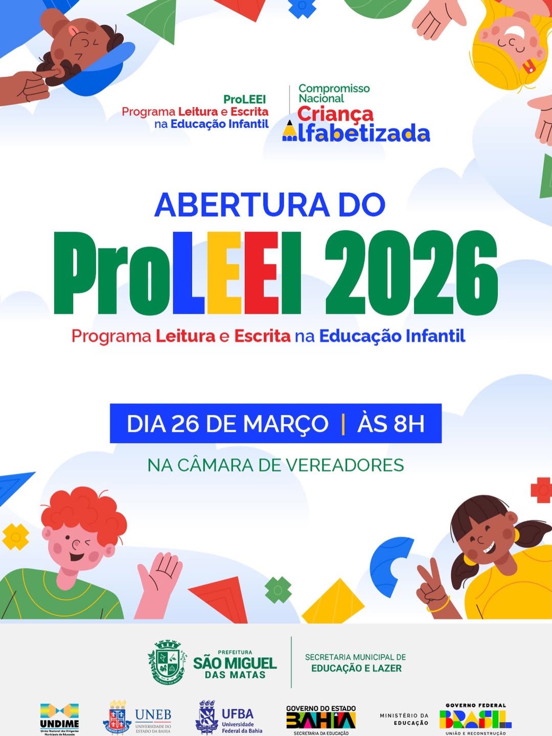 Abertura do ProLEEI 2026 em São Miguel das Matas