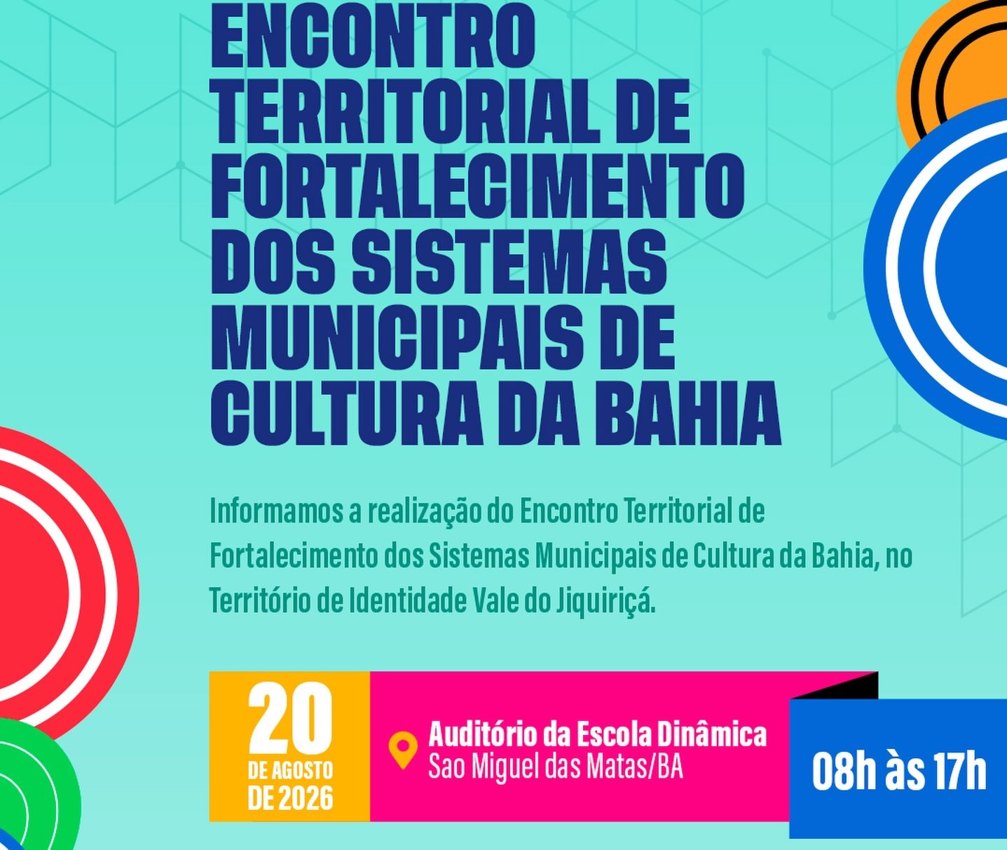 São Miguel das Matas sedia Encontro Territorial de Fortalecimento dos Sistemas Municipais de Cultura da Bahia